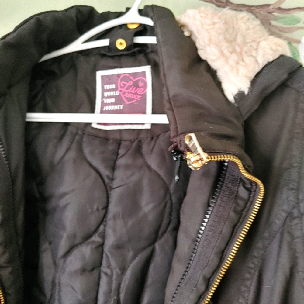 Girls size 12 Justice coat and vest